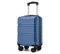 KONO Valigia trolley da viaggio in ABS + PC - Custodia rigida leggera con 4 ruote gemellate e lucchetto TSA, robusta valigetta per viaggi in aereo, affari e vacanze in famiglia, Blu scuro, Ryanair