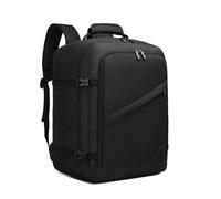 KONO Zaino da Viaggio Bagaglio a Mano per aereo Zaino Porta pc Borsa da Cabina Easyjet per Sotto il Sedile Zaini Travel Bag, Nero