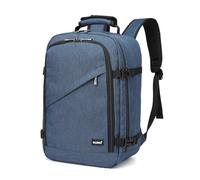 KONO Zaino da Viaggio EasyJet 45x36x20 cm, Bagaglio a Mano da Cabina per Uomo e Donna, Porta PC 15,6 Pollici (30L, Marina Militare)
