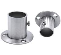 Konrunppy 2 Pezzi Acciaio Inox Tubo Flangia Base di Staffa di Supporto per Asta (25mm)