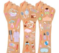 Konsait Spa Party Favors Spa Bambini Tatuaggi temporanei per Bambine, 99 Pcs + Tatuaggi Falso Slumber Party Supplies for Girls Spa Day Party Supplies Compleanno Trucco Pigiama Party Favors