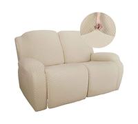 Konsilsa Copripoltrona Reclinabile Elasticizzato,Relax Reclinabile Copridivano Elasticizzato per 2 posti (Color : Beige, Dimensione : 2 Seat)