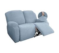 Konsilsa Copripoltrona Reclinabile Elasticizzato,Relax Reclinabile Copridivano Elasticizzato per 2 posti (Color : Azzurro, Dimensione : 2 Seat)