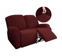 Konsilsa Copripoltrona Reclinabile Elasticizzato,Relax Reclinabile Copridivano Elasticizzato per 2 posti (Color : Burgundy, Dimensione : 2 Seat)