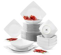 konsimo Servizio da tavola 12 persone - EPIRI Set piatti moderni 36 pezzi - Servizio da tavola - Servizio e stoviglie - Servizio per la famiglia - Stoviglie bianche - Posate - Bianco