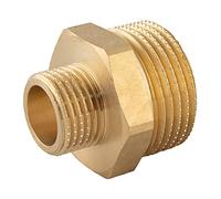 konst-install Doppio nipplo riduce ottone da 1 a 3/4 pollici (diametro 33,2 mm x diametro 26,4 mm), raccordo filettato AG/AG, raccordo filettato su filettatura esterna, raccordi in ottone