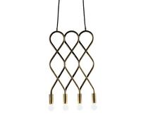 Konsthantverk Eld Lampadario - 4 Pezzi Ottone Grezzo