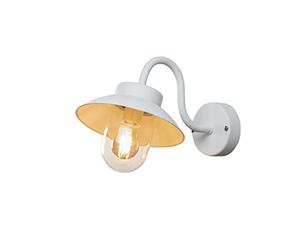 Konstmide Vega 417-250 - Lampada da parete di design per lampadine a incandescenza e a risparmio energetico, colore: Bianco