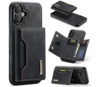 Konstreet per iPhone 16 Plus 2 in 1 Portafoglio magnetico Custodia per carte di credito Portafoglio in pelle resistente 8 slot per schede 1 piccola clip per contanti Blocco RFID Custodia a portafoglio