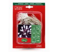 Konstsmide 1263-203 / Catena di luci decorative LED stelle / 20 diodi bianco freddi/a batteria sino a 220h / cavo trasparente
