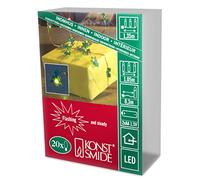 Konstsmide 1268-900 / Catena di luci decorative LED alberi intermittente / 20 diodi verdi/a batteria sino a 70h