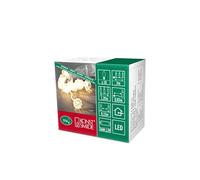 Konstsmide 1404-103 Catena luminosa decorativa a LED, motivo diamanti, 10 diodi a luce bianca calda, 3 pile AA 1,5 V, cavo trasparente