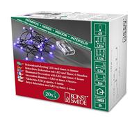 Konstsmide 1491-907 - Luci LED su filo, a batteria, 20 punti luce, timer integra