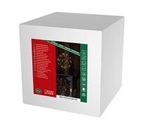 Konstsmide 1794-787 - Palla di metallo a LED, 60 diodi bianchi caldi, trasformatore interno da 3 V, filo nero