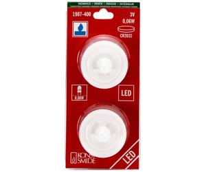 Konstsmide 1987-400 / Lumini LED Set da 2 pz / 2 diodi blu/a batteria sino a 105h