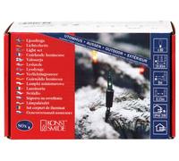 Konstsmide 2020-500OD / Catena di miniluci / 80 lampade colorate / 24V trasformatore da esterno/cavo verde