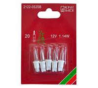 Konstsmide 2122-052SB - Lampadina di ricambio per mini catene di luci, 12 V, 1,14 W, confezione da 5, colore: Bianco