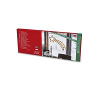 Konstsmide 2160-010 - Figura a LED per finestra, cometa, 35 diodi a luce bianca calda, 230 V, per interni, cavo bianco
