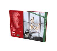 Konstsmide 2174-010 - Figura a LED per finestra, motivo renna, 50 diodi a luce bianca calda, 230 V, per interni, cavo bianco