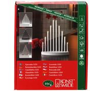 Konstsmide 2401-215TR / Candeliere in metallo LED lacca bianca / 10 diodi bianco freddi / 24V trasformatore da interno/cavo bianco