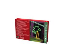 Konstsmide, 3072-900 - Tubo LED a forma di palma, con timer da 6 ore, 100 diodi giallo/verde, funzionamento a batteria, per interni