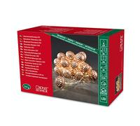 Konstsmide 3156-603EE Decorazione Interna 24 LED Rame Stile Marocchino Sfere di Metallo Stringa Luce - Bianco Caldo