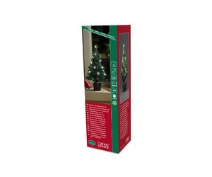 Konstsmide 3511-100 / Albero di natale LED 45cm con vaso e catena di luci / 16 diodi bianco caldi/a batteria/cavo verde