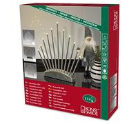 Konstsmide 3537-900 - Lampada metallica decorativa a LED, spazzolata, 11 diodi a luce bianca calda, trasformatore interno da 24 V, cavo bianco