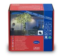 Konstsmide 3632-110 Catena Luminosa A Micro LED, 180 Diodi A Luce Bianca Calda, Multifunzione, Trasformatore Esterno 24 V, 5,4 W, Cavo Nero