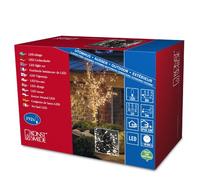 Konstsmide 3636-100 Micro ciuffi Lichterkette LED (192 caldo diodi bianchi Multif, Trasformatore esterno 24V, 5.76W, cavo nero)