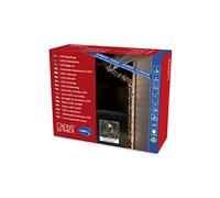 Konstsmide 3648 - 110/Micro LED catena luminosa, modello satinato/per esterno (IP44)/1000 diodi bianco caldo/24 V Trasformatore da esterno/cavo nero