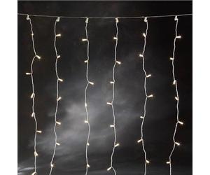 Konstsmide 3704-003 / Tenda di luci microlight / 160 lampade trasparenti / 24V trasformatore da esterno/cavo trasparente