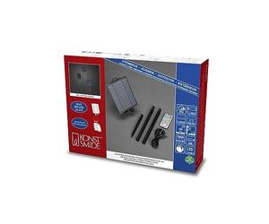 Konstsmide 3776-000 - Scatola batteria solare con sensore di luce, timer, dimmer e multifunzione, per esterni, 2 batterie al litio / 1 CR2025 (incluse), colore: Nero