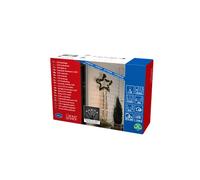 Konstsmide 3812 - 100/Micro LED catena luminosa, modello satinato/per esterno (IP44)/120 diodi bianco caldo/24 V Trasformatore da esterno/cavo nero