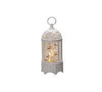 Konstsmide Decorazione natalizia a LED, palla di neve con uccellini in gabbia per uccelli, da interno, timer da 5 ore, funzionamento a batteria, 3 batterie AA 1,5 V (escl.) o cavo USB (incluso),