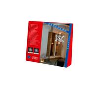 Konstsmide 4460-103 - Forma a LED in acrilico "fiocco di neve", per esterni (IP44), 24 V, 60 diodi bianchi caldi, cavo trasparente, 60 x 60 cm, bianco caldo