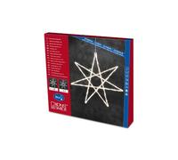Konstsmide 4461-103 / Stella LED in acrile / 56 diodi bianco caldi / 24V trasformatore da esterno/cavo trasparente