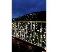 Konstsmide 4624-103 Sistema a LED ad alta tecnologia, estensione per tenda luminosa a LED, 200 diodi a luce bianca calda, 12 W, Colore Trasparente