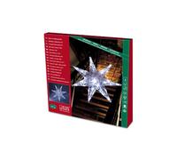 Konstsmide 6110-003 / LED stella in acrile grande / 32 diodi bianco freddi / 24V trasformatore da interno/cavo trasparente