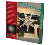 'Konstsmide 6110 - 103 LED decorazione "acrilico Stella/per interni (IP20)/24 V Trasformatore da interno/32 diodi bianco caldo/cavo trasparente