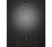Konstsmide 6320 - 810 LED Albero cappotto con anello, 8 fili à 30 diodi, con Glimmer ffket/per esterno (IP44)/240 bernsteinfarbene diodi (120 glimmend)/24 V Trasformatore da esterno/cavo nero