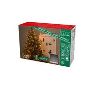 Konstsmide 6365 - 810 LED Albero cappotto con anello, 8 fili à 30 diodi, con effetto Glimmer/per interni (IP20)/240 bernsteinfarbene diodi (120 glimmend)/24 V Trasformatore da interno/cavo verde scuro