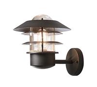 Konstsmide 7303-750 - Lampada da Parete Modena, 22 x 26 x 24 cm, 1 x 60 W, IP44, in Alluminio Laccato, Colore: Nero Opaco