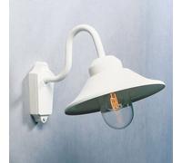 Konstsmide Applique da esterni Vega, larga 29,5 cm, bianco Konstsmide