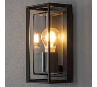 Konstsmide Applique da esterno Brindisi, nera, metallo, altezza 26 cm, IP54 Konstsmide