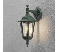 Konstsmide Applique da esterno Firenze, verde, portalampada inferiore, 36 cm Konstsmide