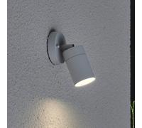 Konstsmide Modena 7598-300 - Lampada da Parete, con faretto orientabile, BxPxH 9x8x10,5 cm, 1 x 35 W, IP44, in Alluminio Laccato, Colore: Grigio
