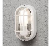Konstsmide Applique esterni Elmas ovale, bianco Konstsmide