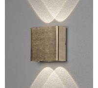 Konstsmide Applique LED da esterni Chieri, 4 luci di ottone Konstsmide