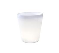 Konstsmide Assisi 7454-000EE - Vaso per piante da esterno a bassa tensione, 15 LED, in plastica, IP44, colore: Bianco